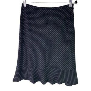 ANN TAYLOR Black & White Stripe Career Skirt | 6